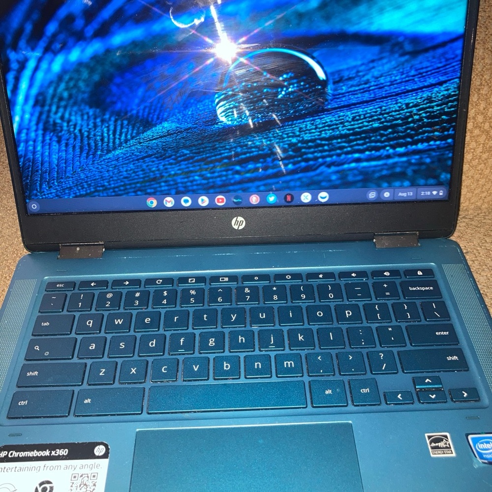 Blue Hp x360 Chromebook